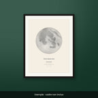 Affiche lune personnalisée style Crème, pleine lune