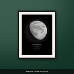 Affiche lune personnalisée style Noir minuit