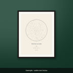 Affiche de naissance personnalisée style Crème